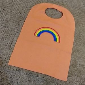Orange felt rainbow cape